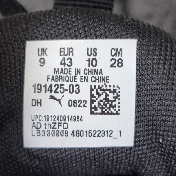 Puma Black Soft Foam+ Comfort Athletic Shoes - Size 10 - Picture 6 of 6